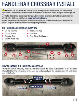 How to Install the Liberty Trike Handlebar Crossbar