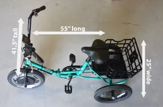 The length, width, and height of the Libberty Trike