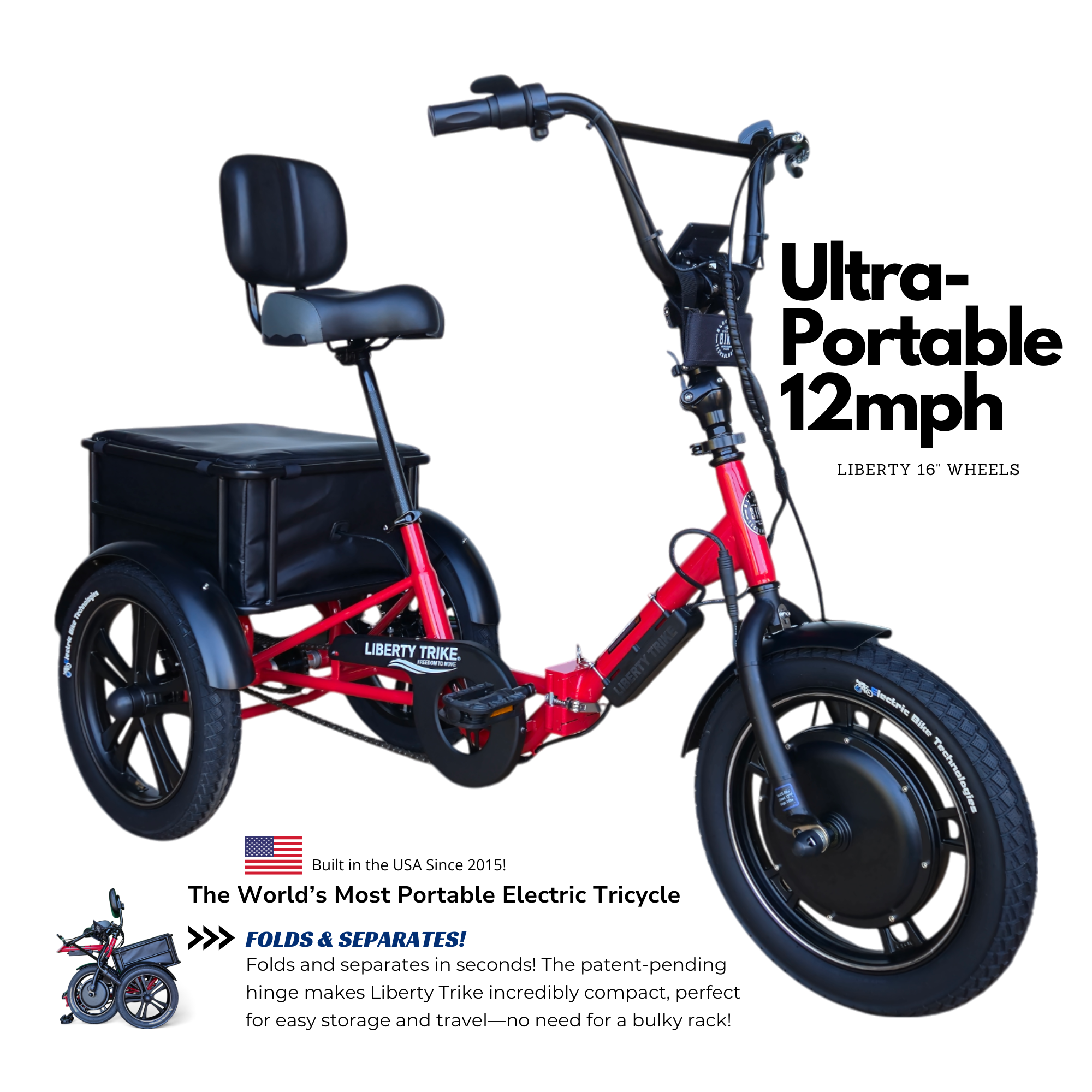 Electric Folding Mobility Tricycle – Liberty Trike 16