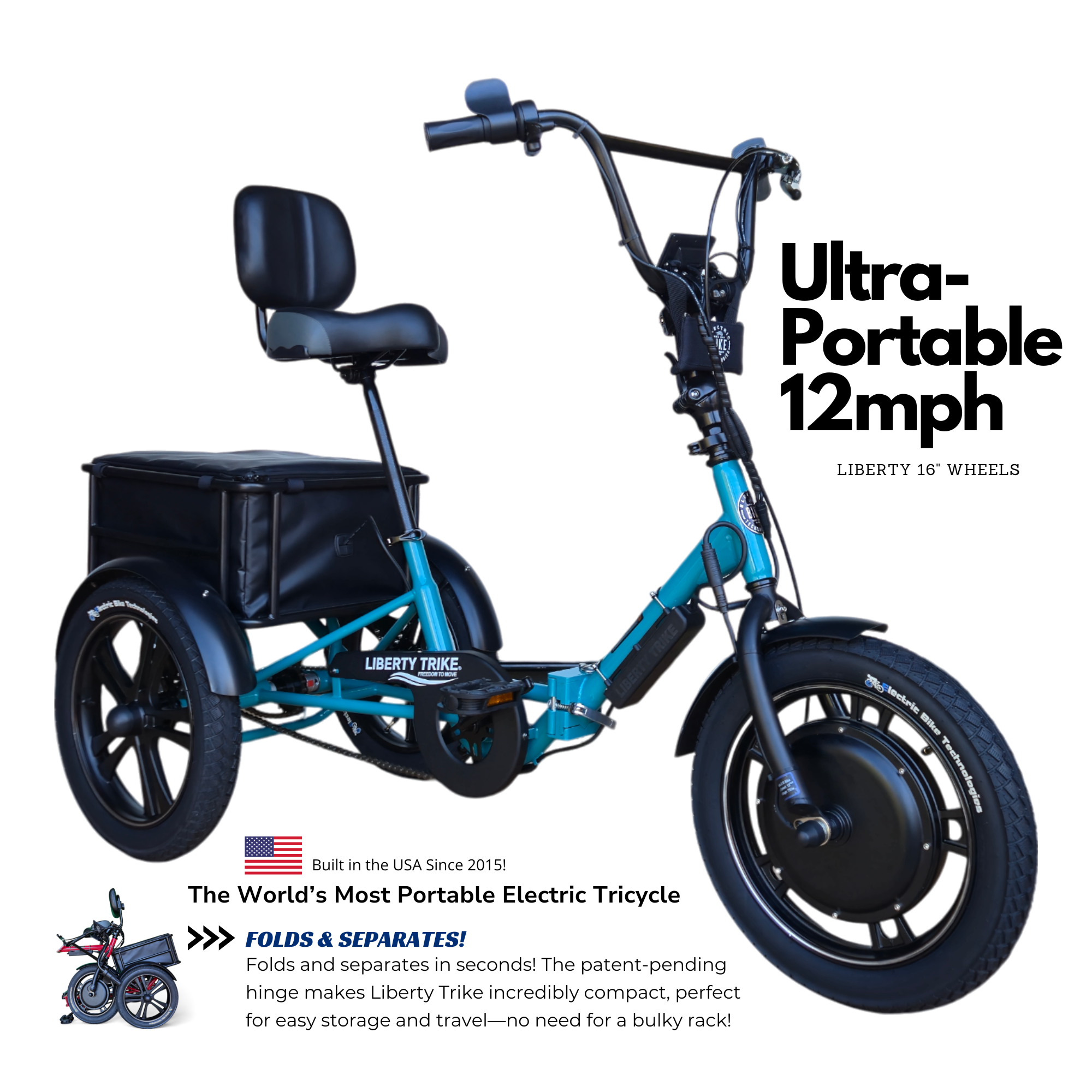 Electric Folding Mobility Tricycle – Liberty Trike 16
