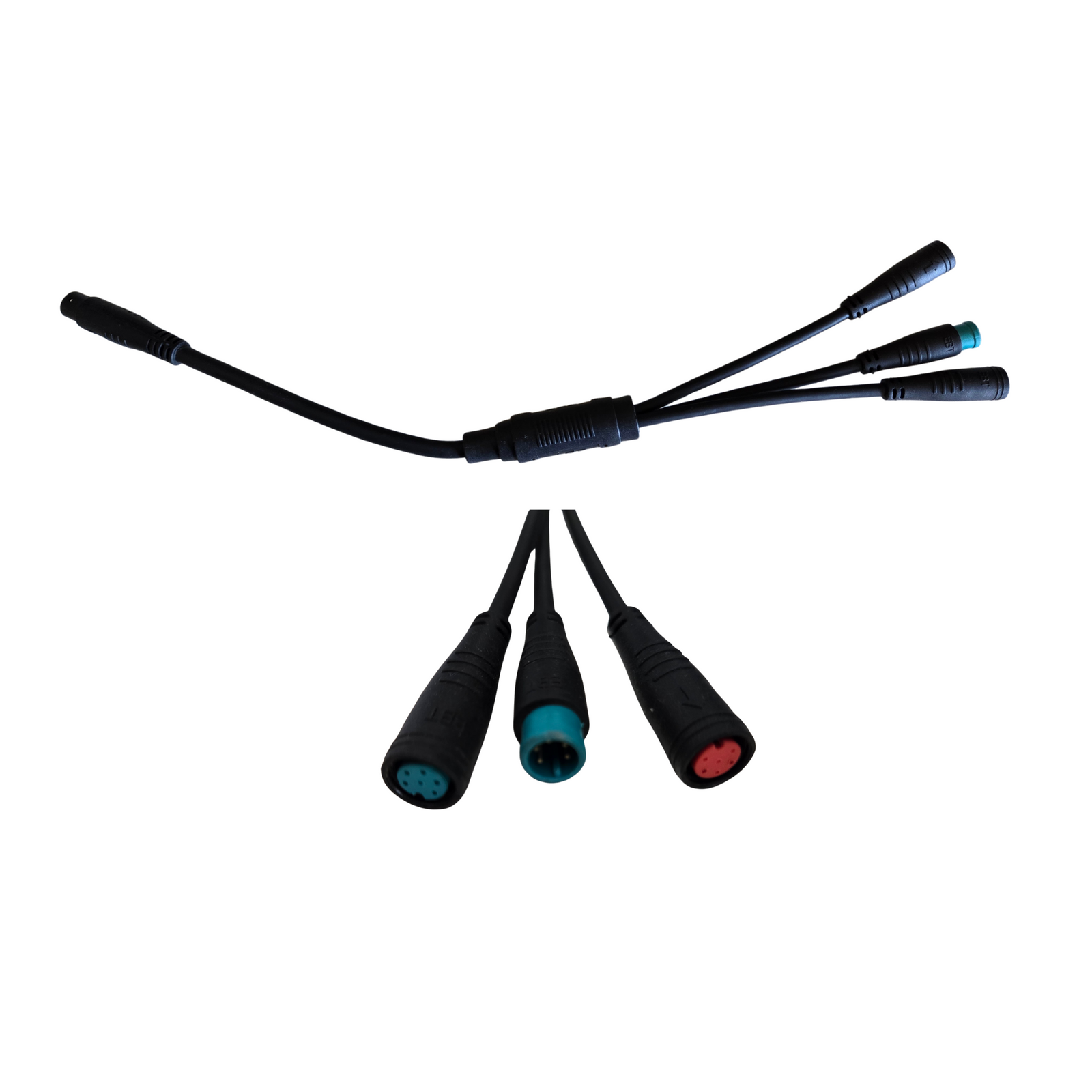 Liberty Trike 3-to-1 component cable replacement showing connections for LCD, throttle, and e-brake
