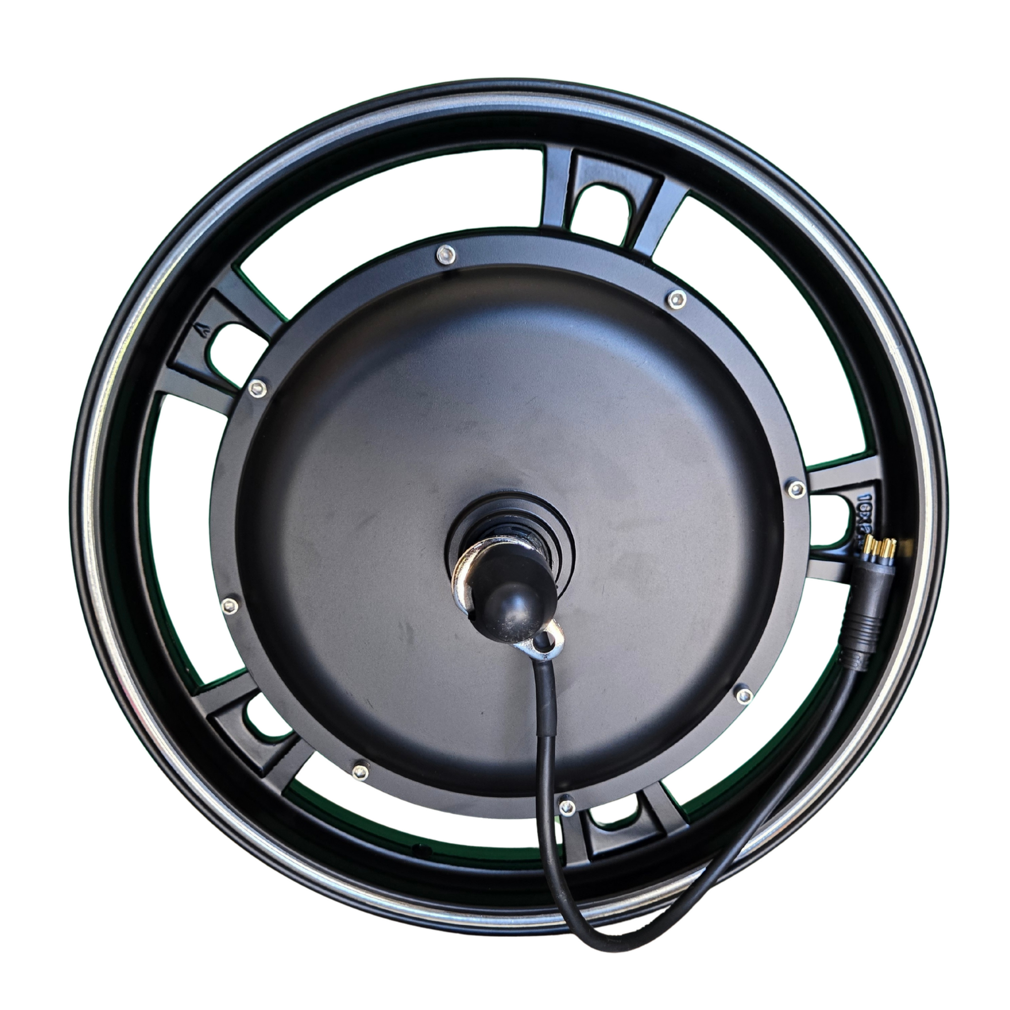 Liberty Trike front wheel motor replacement with disc rotor and cable connector 16" cable side